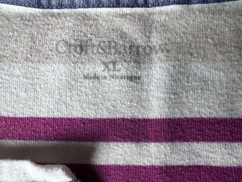 Croft & Barrow Pink/Black/Purple Horizontal Stripes, Snaps, Enclosed Seams, XL - Picture 7 of 8