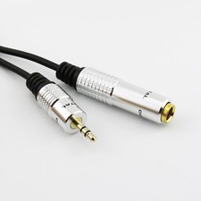 1x 3.5mm Male to Stereo 6.35mm Female Metal head Adapter Mic Audio Cable 1FT