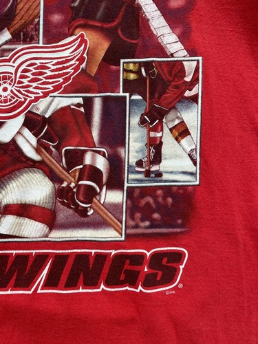 Nutmeg Mills Lee Sport Detroit Red Wings NHL Vintage 90s Hockey Graphic Tee L - Picture 8 of 13