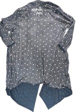 Magnolia Pearl jacket/cardigan Wrap Floral print Uneven Raw hem Logo Open Ozzy