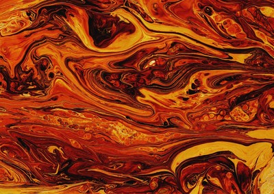 A1 Lava Marmor Poster Kunstdruck 60 x 90 cm 180 g/m² - Magma Red Volcano Geschenk #15020