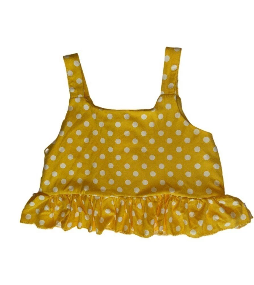 Nuevo con etiquetas Juego a juego tejido a lunares amarillo/blanco ediciones raras niñas pequeñas, talla 6 Foto 3 de 4