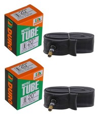 2 (TWO) DURO 20 X 1-1/8 BICYCLE TUBES 33MM STANDARD SCHRADER/AMERICAN VALVE.