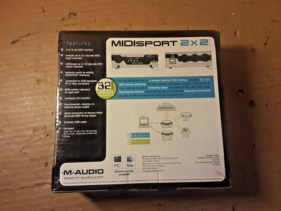 M-AUDIO MIDISPORT 2x2 2-IN/2- OUT USB MIDI INTERFACE - Image 3 of 4