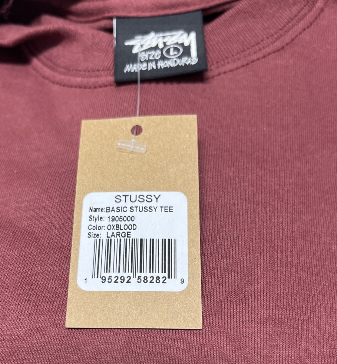 【Stussy】◆Basic Stussy T-Shirt Oxblood◆大人気・関税込◆ Stussy Sportswear Tee Oxblood Men's - SS24 - US