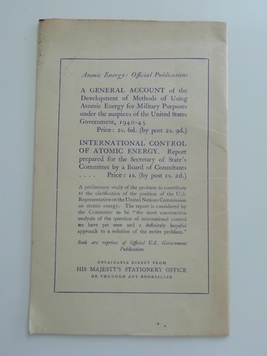 THE EFFECTS OF THE ATOMIC BOMBS AT HIROSHIMA & NAGASAKI HMOS 1946 FIRST EDITION - Foto 3 di 15