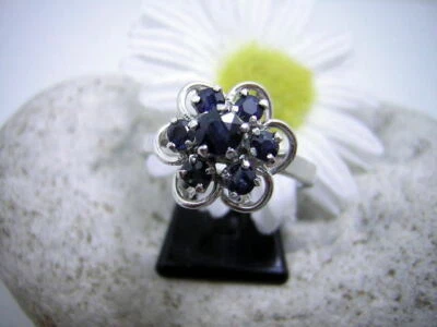 SAFIR KRÖNCHEN DESIGN RING IN 925 STERLING SILBER TRAUMHAFT VERS.GRÖßEN X1686 - Bild 1 von 2