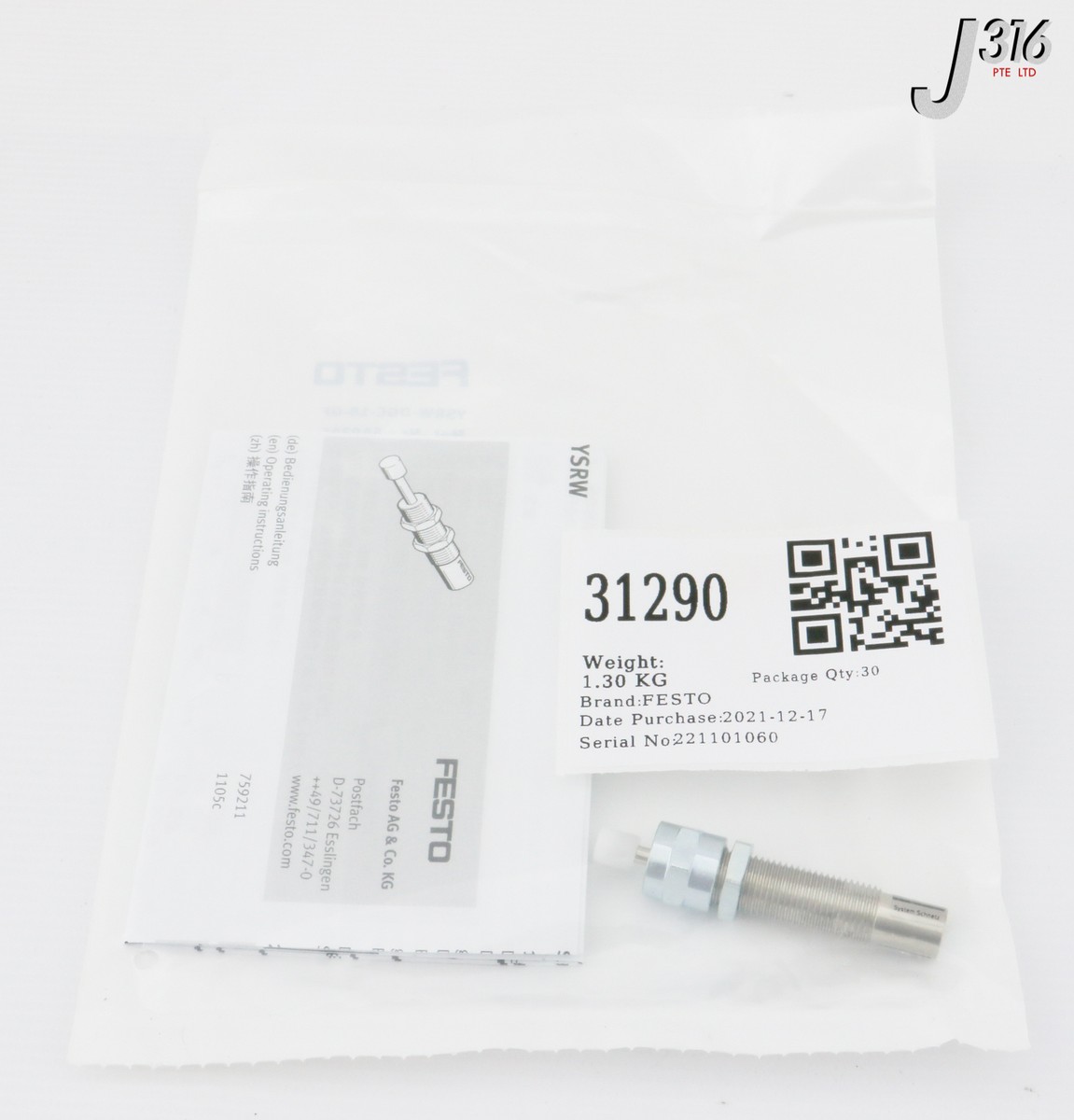 31290 FESTO SHOCK ABSORBER, 540346 (NEW) YSRW-DGC-18-GF | eBay
