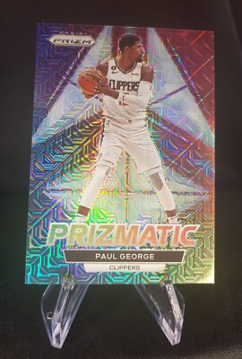 Panini 2022-23 Prizm - #14 - Paul George - Prizmatic Mojo /25