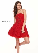Rachel Allan L1231 Red Stunning Cocktail Homecoming Dress sz 8 NWT SALE!