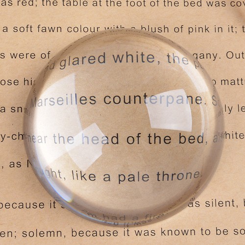 Paperweight Magnifier Mirror Crystal Clear Dome Magnifying Glass for Map 80mm - Picture 4 of 4