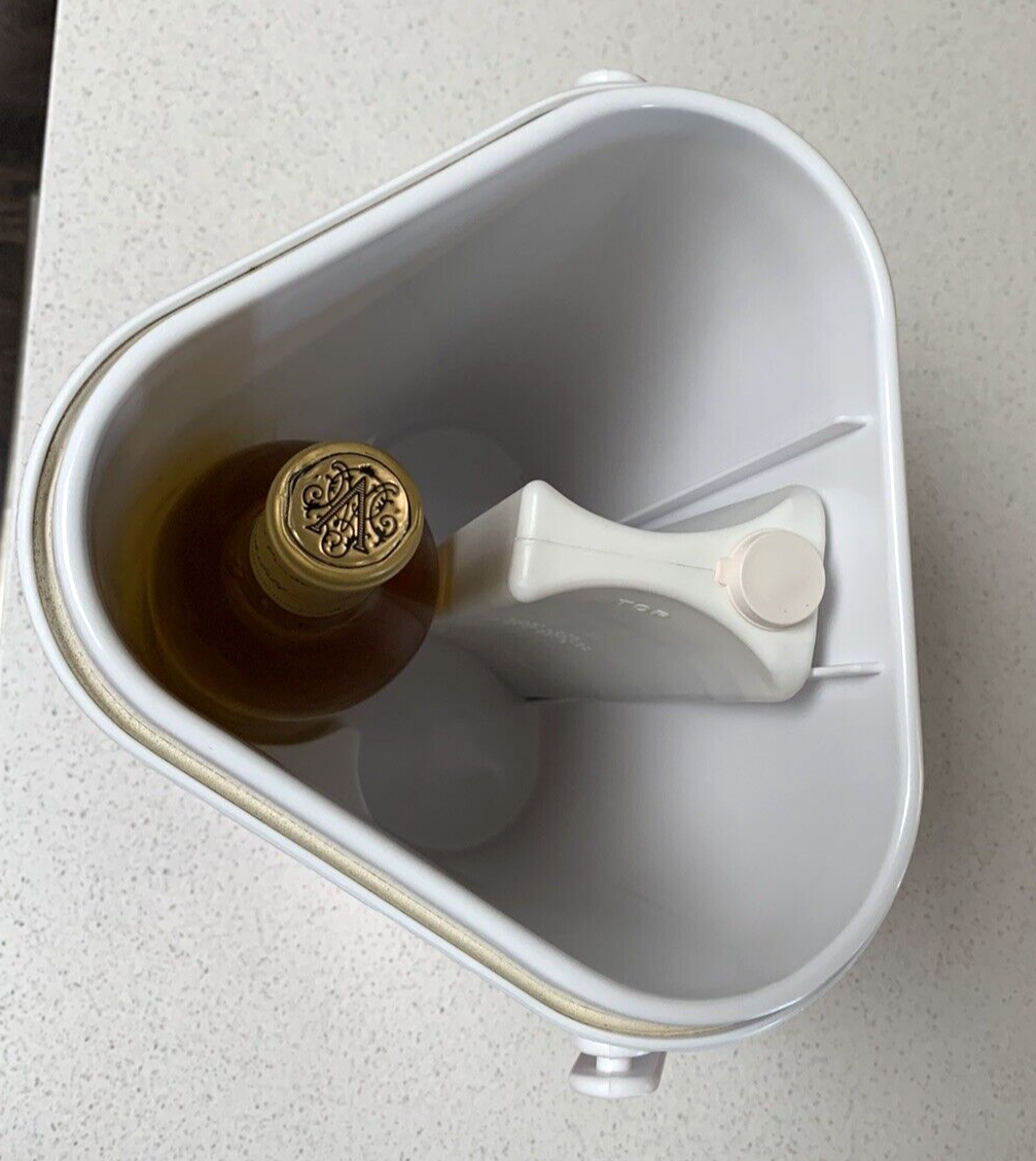 1970's Ingrid Porto Vino Portable 3 Bottle Wine Cooler Pink Mauve w Ice