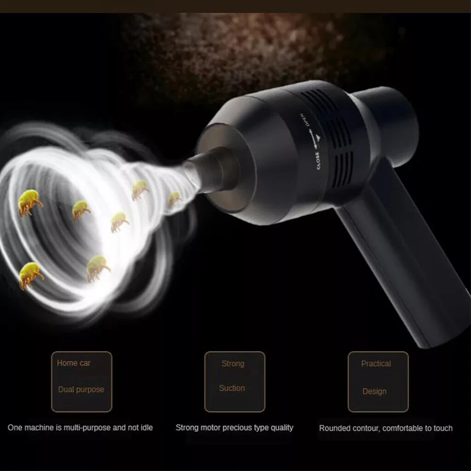 USB Portable Electric Air Duster Blower Car Vacuum Computer Keyboard Cleaner - Image 2 of 4