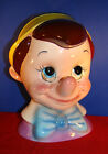 Cuernavaca Pinocchio Bank 9" Walt Disney Productions In Very Good Condition 1960