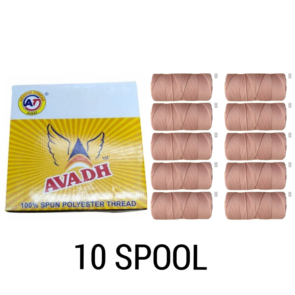 Avadh Spun Polyester PASTEAL PINK Thread suitable for all types of sewing - Image 3 of 3