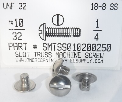 Titan #10-24 2-1/2 in Truss Head Slotted Machine Screw Titan #10-24 2-1/2 in Truss Head Slotted Machine Screw
