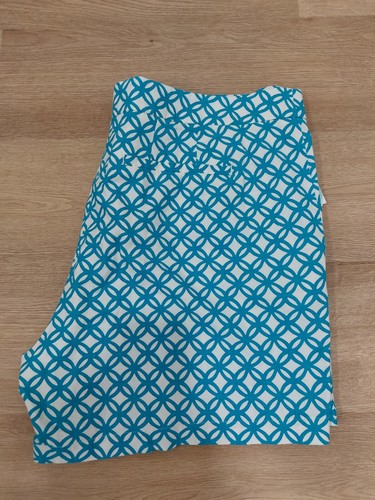 NEW /MARKET ESPRURE/WOMEN'S/SHORTS/PLUS 20W/LINEN/RAYON/TEAL GREEN/SPANDEX/ - Picture 4 of 12