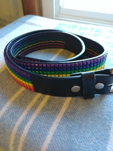 rainbow studded belt