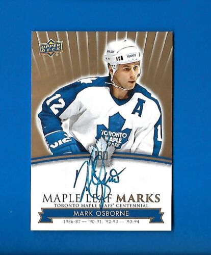 2017-18 TORONTO MAPLE LEAFS CENTENNIAL LEAF MARKS AUTOGRAPH & AKA CARD SEE LIST - Picture 61 of 91