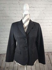 EUC women's PENDLETON dark gray 100 VIRGIN WOOL suit jacket blazer / size 6