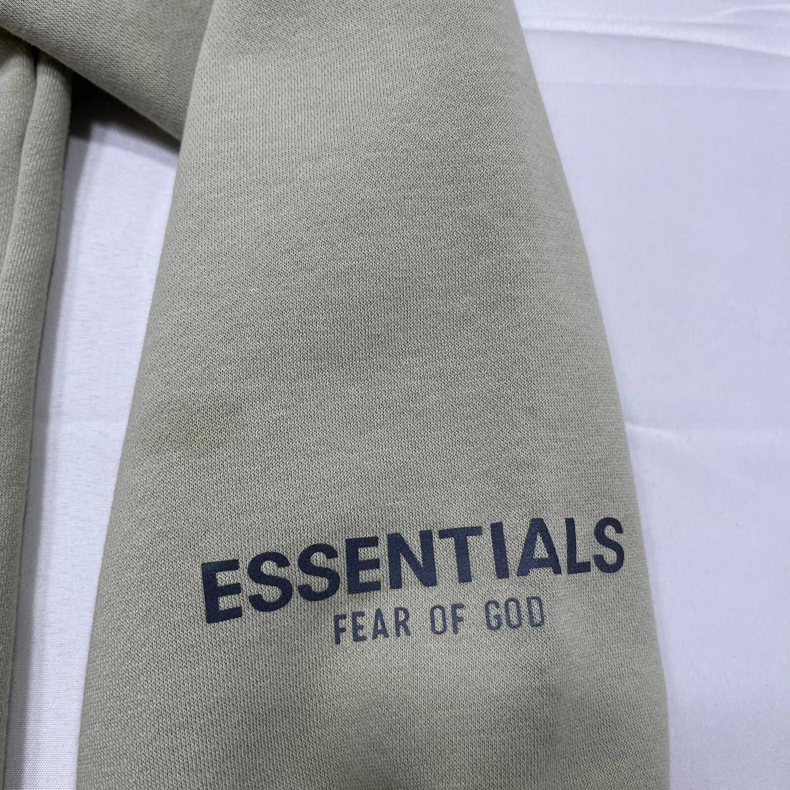 Felpa con cappuccio Essentials Fear Of God uomo beige pullover manica lunga taglia XL LEGGI