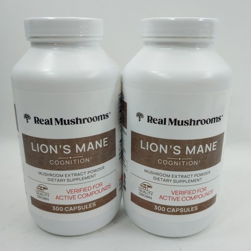 Real Mushrooms Organic Lions Mane Mushroom Capsules 600 Total Count