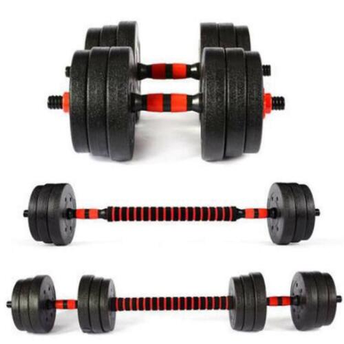 FITNESS 20KG 30KG DUMBELLS PAIR OF WEIGHTS BARBELL/DUMBBELL BODY BUILDING SET 