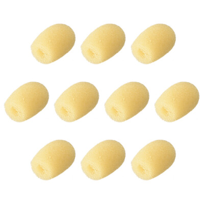 10x Schaum Mic Headset Mikrofon Windschutzscheibe 12mm Länge für Revers Lavalier