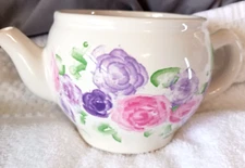 Expert Gardener Painted Rose Ceramic 2 Cup Teapot Planter XPYP0053 Garden Decor