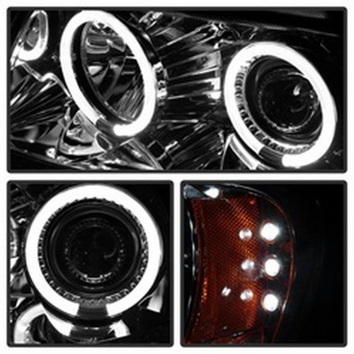 Spyder Auto Projector Headlights, LED Halo, Chrome Part # 5011152 - Picture 2 of 14