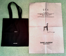 Saint Laurent Black Tote Bag with Poster- Sex by Madonna - 2022 Art Basel Miami