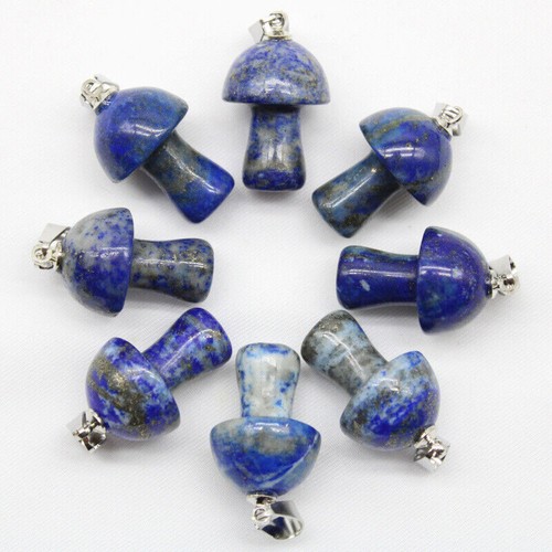 100pcs Natural Stone Quartz Crystal Mushroom Pendants for DIY Jewelry Wholesale - Picture 52 of 61