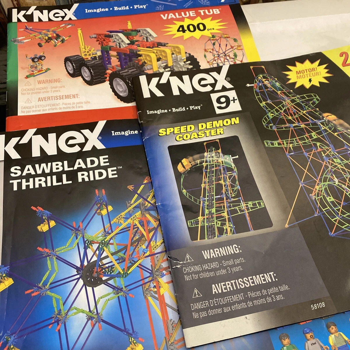 Knex Speed Demon Coaster Sawblade Thrill Ride Misc Set Parts Lot 8