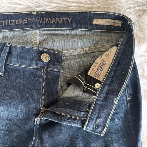 Citizens Of Humanity Jeans Pant Straight Leg Blue Denim Ava Low Rise Designer 27 - Picture 3 of 7