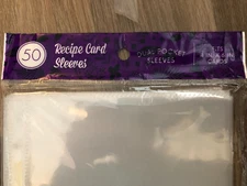 Jot & Mark Recipe Book Dual Pocket Sleeves - BRAND NEW - holds 4 x 6 cards