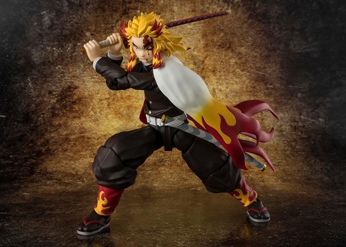 S.H.Figuarts Rengoku Kyojuro Figure Demon Slayer Kimetsu no Yaiba Bandai Japan - Picture 4 of 8