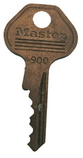 Vintage Master Lock Key 900 Series Key Code 127354 Brass Tone