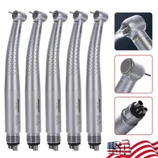 5X SANDENT Dental LED Fiber Optic Handpiece 4 Water Spray Push Button 4Holes DTA