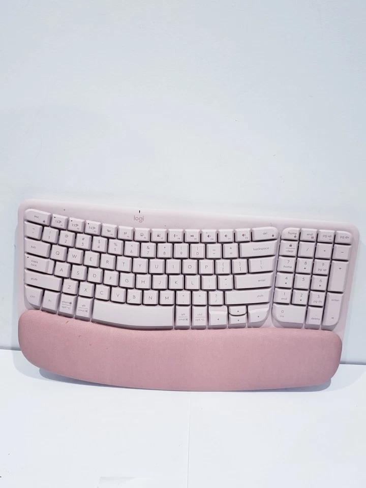 Logitech YR0096 Wave Keys Ergonomic Wireless Keyboard With USB Receiver Dongle - Image 2 of 4