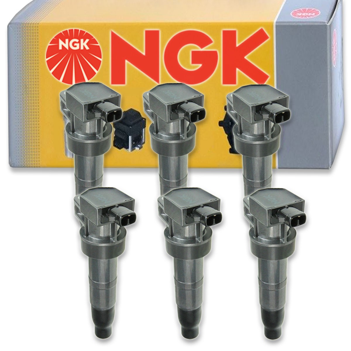 6 pcs NGK Ignition Coil for 2006-2010 Hyundai Sonata 3.3L V6 - Spark Plug yy