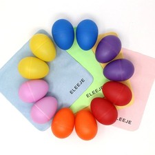 Egg Shakers 6 Colors Set of 12 Egg-Shaped Maracas Kids Educational Toy Play 620