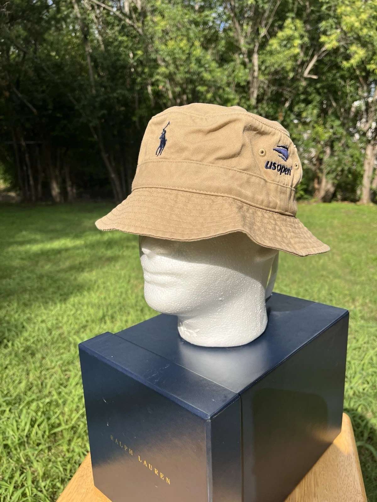 New Polo Ralph Lauren Tennis US Open Bucket Hat Sportsman Stadium SnowBeach RARE