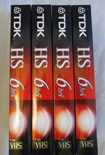 TDK VHS Video Tape T-120 6 Hrs Premium Quality HS New Sealed Lot of 4