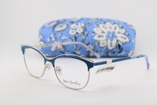 NEW VERA BRADLEY CHARLI SWEET GARDEN BLUE BLUE SILVER AUTHENTIC EYEGLASSES 53-16