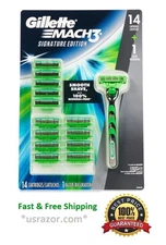 Gillette MACH3 Signature Edition Razor Set – 1 Razor + 14 Cartridges