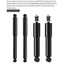 OCPTY 4x Puntoni Ammortizzatore Anteriore Posteriore Durevoli Affidabili Adatto a Nissan 2000-04