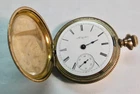 ANTIQUE 18 SIZE ELGIN GOLD FILLED POCKET WATCH - FOR PARTS OR REPAIR - AS IS