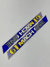 Vintage GT Mach One 80’s BMX Bicycle Frame Down Tube Decal Sticker Set NOS USA