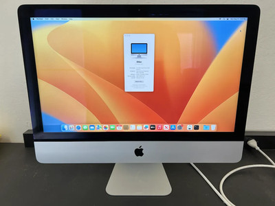 Apple iMac 18,1 21.5''(2017) i5-7360U-8GB DDR4 Ram 1TB HDD Iris GFx OS Ventura
