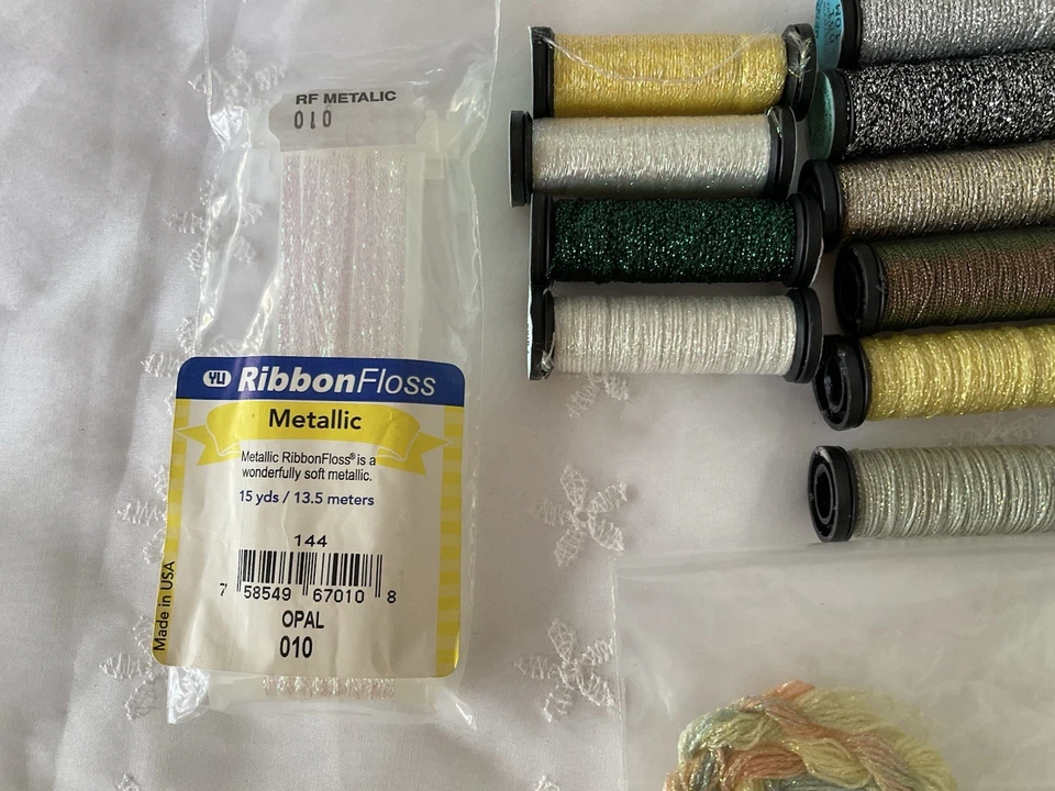 Kreinik Needlepoint Fibers Threads Lot of 12 Multicolor Metallics Great Variety - Image 2 of 4